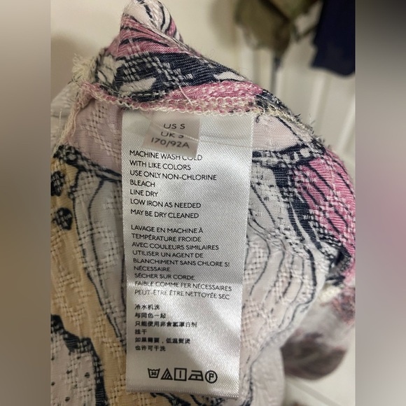 Free People C’est Moi mixed Floral Long Sleeve maxi top size S - Picture 7 of 10